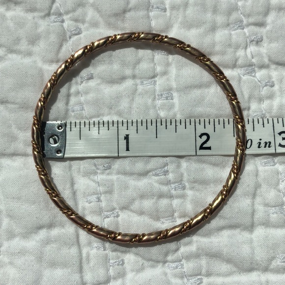 Bangle Set: Copper Plated, Copper Tones, Rose Gold Tones - 8 in All - Picture 11 of 11